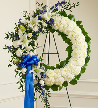 Sympathy Standing Sprays & Wreaths Blue