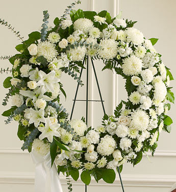 Sympathy - Standing Spays & Wreaths White