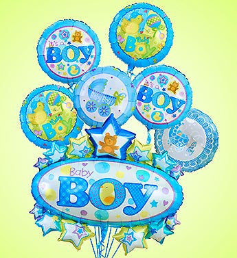 Baby Girl/Boy Marquee Mylar Bundle