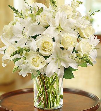 Classic All White Arrangement Great for Any Occasion!