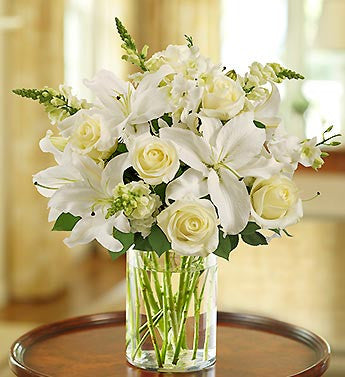 Classic All White Arrangement Great for Any Occasion!