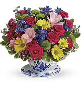 Dutch Garden Tea Cup Bouquet