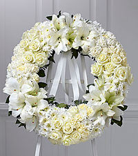 Sympathy - Standing Spays & Wreaths White