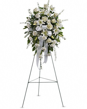 Sympathy - Standing Spays & Wreaths White